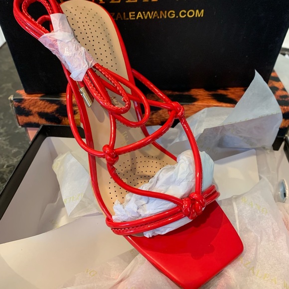 Stiletto Red Sandals - Picture 6 of 7